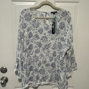 Paper moon XXL boho Enola Crochet Detail blouse from Stitch Fix Size XXL